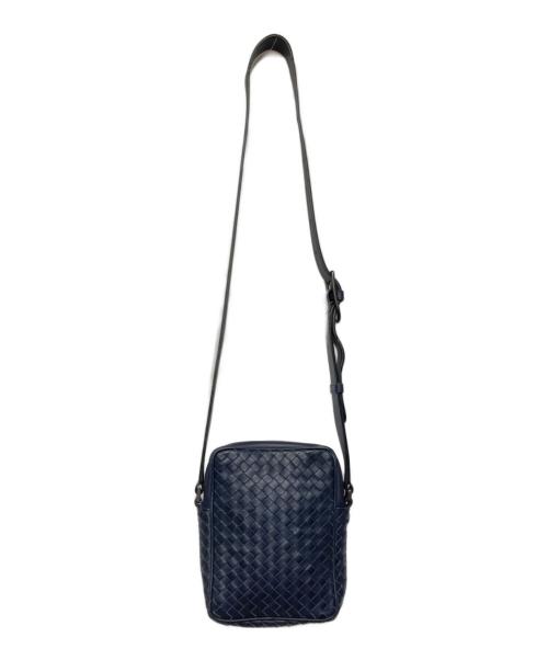 BOTTEGA VENETA（ボッテガベネタ）BOTTEGA VENETA (ボッテガベネタ) イントレチャート ショルダーバッグ ネイビーの古着・服飾アイテム
