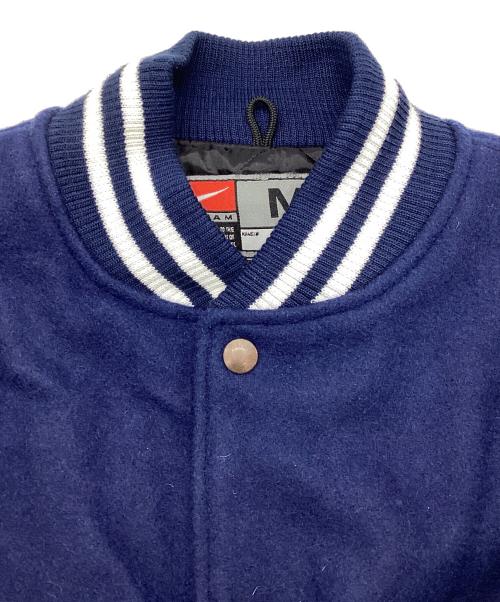 NIKE（ナイキ）NIKE (ナイキ) 袖レザースタジャン ネイビー×ベージュ サイズ:Mの古着・服飾アイテム