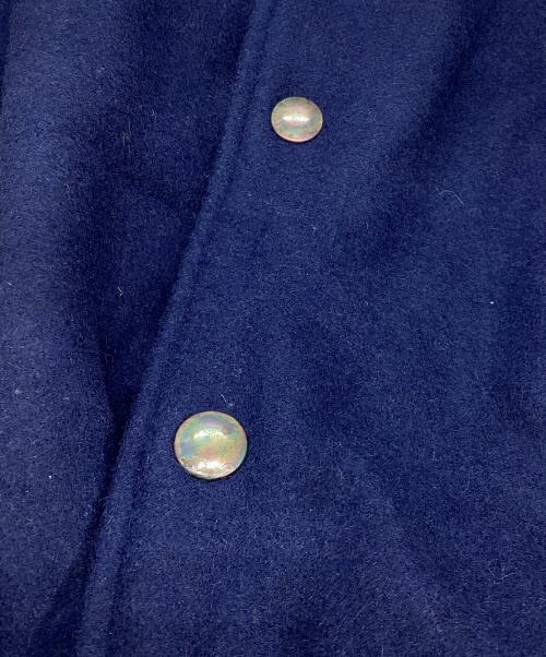 NIKE（ナイキ）NIKE (ナイキ) 袖レザースタジャン ネイビー×ベージュ サイズ:Mの古着・服飾アイテム