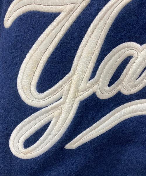 NIKE（ナイキ）NIKE (ナイキ) 袖レザースタジャン ネイビー×ベージュ サイズ:Mの古着・服飾アイテム