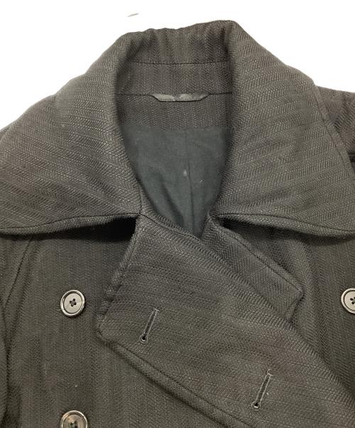 ANN DEMEULEMEESTER（アンドゥムルメステール）ANN DEMEULEMEESTER (アンドゥムルメステール) レーヨンウールトレンチコート ブラック サイズ:XXSの古着・服飾アイテム