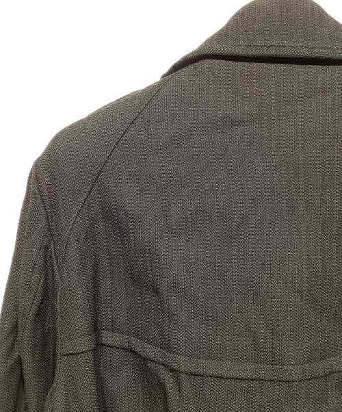 ANN DEMEULEMEESTER（アンドゥムルメステール）ANN DEMEULEMEESTER (アンドゥムルメステール) レーヨンウールトレンチコート ブラック サイズ:XXSの古着・服飾アイテム