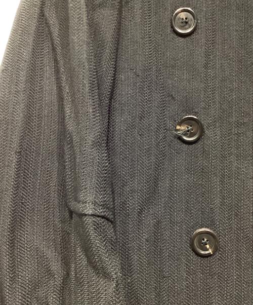 ANN DEMEULEMEESTER（アンドゥムルメステール）ANN DEMEULEMEESTER (アンドゥムルメステール) レーヨンウールトレンチコート ブラック サイズ:XXSの古着・服飾アイテム