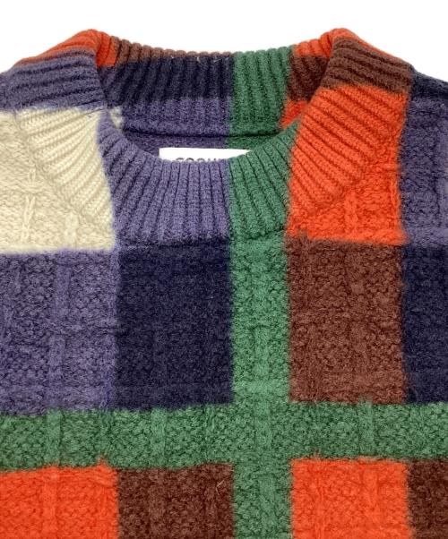 Coohem（コーヘン）Coohem (コーヘン) OVER-PRINTED CHECK KNIT マルチカラー サイズ:Mの古着・服飾アイテム