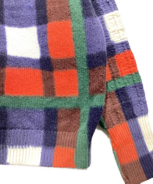 Coohem（コーヘン）Coohem (コーヘン) OVER-PRINTED CHECK KNIT マルチカラー サイズ:Mの古着・服飾アイテム