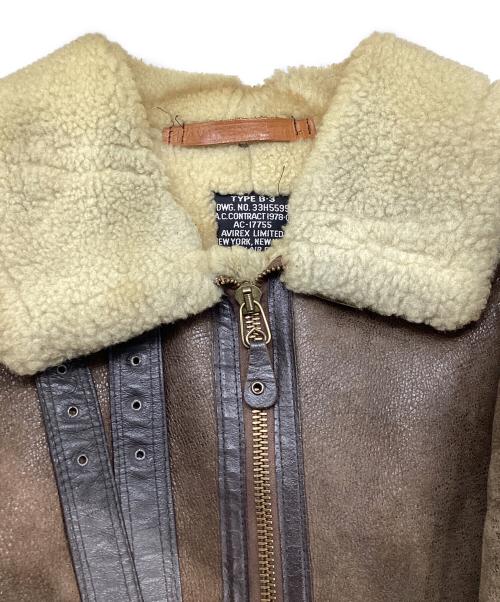 AVIREX（アヴィレックス）AVIREX (アヴィレックス) TYPEB-3　ムートンフライトジャケット　33H5595 ブラウン サイズ:36の古着・服飾アイテム