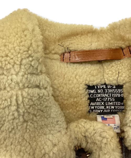 AVIREX（アヴィレックス）AVIREX (アヴィレックス) TYPEB-3　ムートンフライトジャケット　33H5595 ブラウン サイズ:36の古着・服飾アイテム