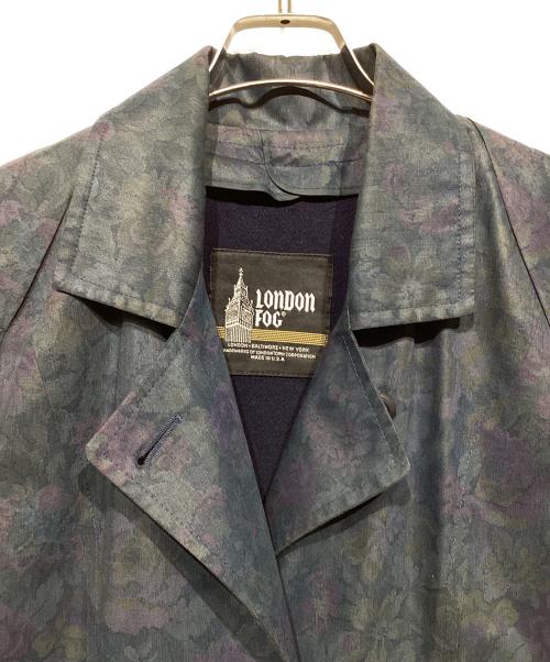 london fog（ロンドンフォグ）london fog (ロンドンフォグ) ライナー付き花柄コート ネイビー サイズ:4の古着・服飾アイテム