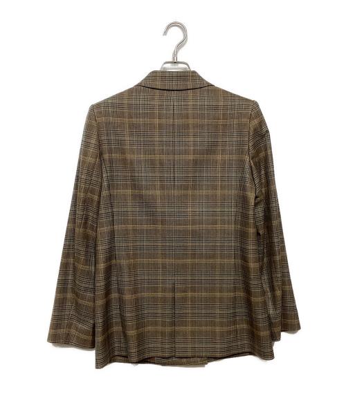 ANAYI（アナイ）ANAYI (アナイ) グレンチェックダブルジャケット ブラウン サイズ:38の古着・服飾アイテム
