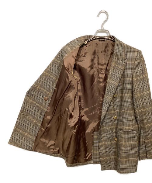 ANAYI（アナイ）ANAYI (アナイ) グレンチェックダブルジャケット ブラウン サイズ:38の古着・服飾アイテム