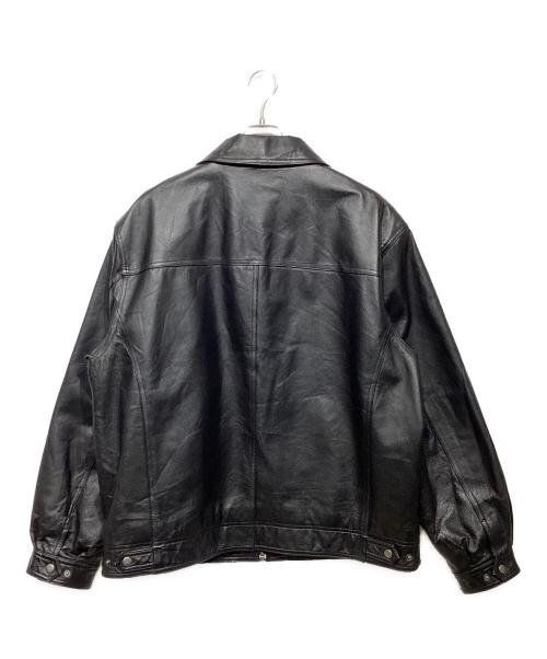 ST JOHN'S BAY（セントジョンズベイ）ST JOHN'S BAY (セントジョンズベイ) 裏キルティングレザージャケット ブラック サイズ:XLの古着・服飾アイテム