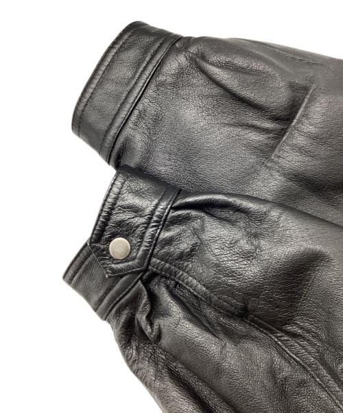 ST JOHN'S BAY（セントジョンズベイ）ST JOHN'S BAY (セントジョンズベイ) 裏キルティングレザージャケット ブラック サイズ:XLの古着・服飾アイテム