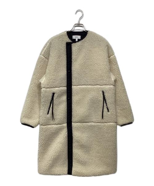 HYKE（ハイク）HYKE (ハイク) FAUX SHEARLING COAT 192-17175 012 ベージュ×ブラック サイズ:1の古着・服飾アイテム