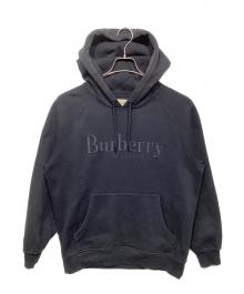 BURBERRY（バーバリー）の古着「エンブロイダリーロゴ プルオーバーパーカー」｜ブラック