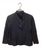 ISSEY MIYAKEイッセイミヤケ）の古着「スタンドカラージャケット」｜ブラック