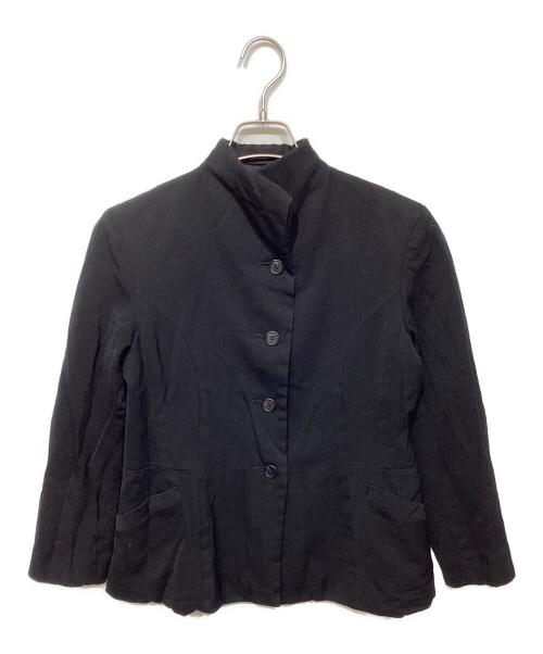 ISSEY MIYAKE（イッセイミヤケ）ISSEY MIYAKE (イッセイミヤケ) スタンドカラージャケット ブラック サイズ:2の古着・服飾アイテム