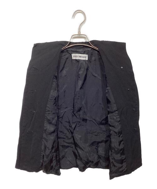 ISSEY MIYAKE（イッセイミヤケ）ISSEY MIYAKE (イッセイミヤケ) スタンドカラージャケット ブラック サイズ:2の古着・服飾アイテム