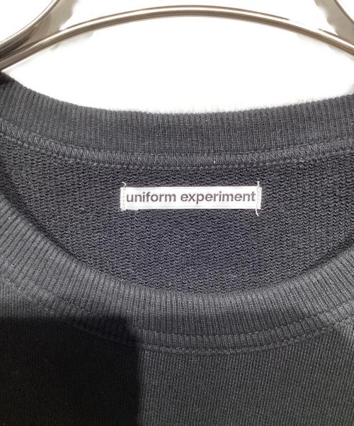 uniform experiment（ユニフォームエクスペリメント）uniform experiment (ユニフォームエクスペリメント) CUT-OUT LOGO SWEATSHIRT ブラック サイズ:1の古着・服飾アイテム