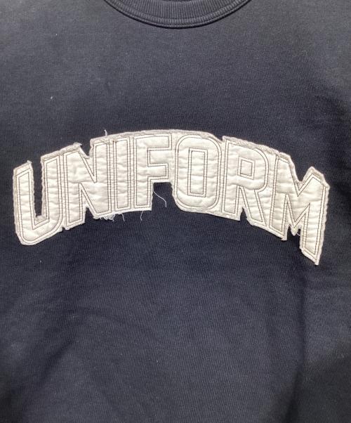 uniform experiment（ユニフォームエクスペリメント）uniform experiment (ユニフォームエクスペリメント) CUT-OUT LOGO SWEATSHIRT ブラック サイズ:1の古着・服飾アイテム