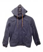 MARNIマルニ）の古着「ストライプコットンジップジャケット」｜ネイビー