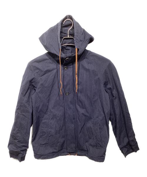 MARNI（マルニ）MARNI (マルニ) ストライプコットンジップジャケット ネイビー サイズ:48の古着・服飾アイテム