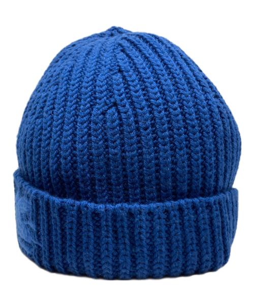 ETRO（エトロ）ETRO (エトロ) ロゴ刺繍ニット帽 ブルーの古着・服飾アイテム