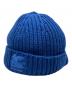 ETRO（エトロ）の古着「ロゴ刺繍ニット帽」｜ブルー