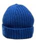 ETRO (エトロ) ロゴ刺繍ニット帽 ブルー：9000円
