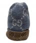 GUCCI (グッチ) GG Wool Hat　716585 3GAJY ネイビー×ブラウン サイズ:M：25000円