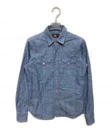 RRL（ダブルアールエル）の古着「デニムウエスタンシャツ」｜インディゴ
