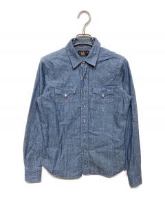 中古・古着通販】RRL (ダブルアールエル) シャンブレーシャツ ブルー