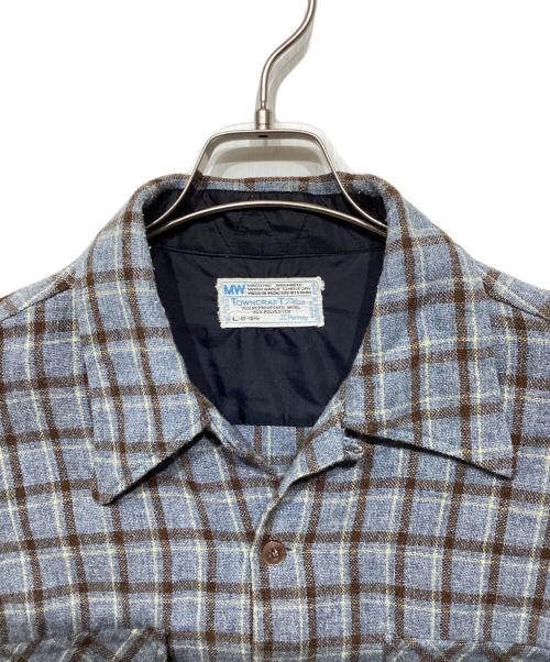 TOWN CRAFT plus（タウンクラフト プラス）TOWN CRAFT plus (タウンクラフト プラス) フランネル オープンカラーシャツ ブルー サイズ:Lの古着・服飾アイテム