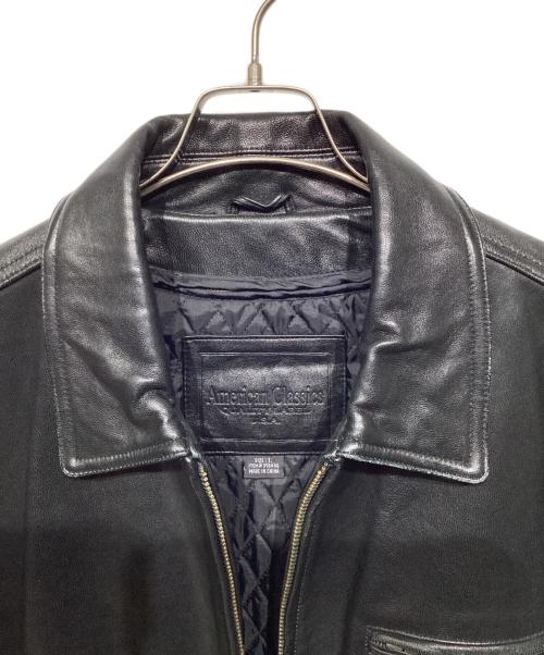 AMERICAN CLASSICS（アメリカンクラシック）AMERICAN CLASSICS (アメリカンクラシック) ライナー付レザージャケット ブラック サイズ:Lの古着・服飾アイテム
