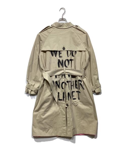REPLAY（リプレイ）REPLAY (リプレイ) コットンナイロンツイル オーバーサイズダブルブレストトレンチコートW7662A.000.84241 ベージュ サイズ:不明の古着・服飾アイテム