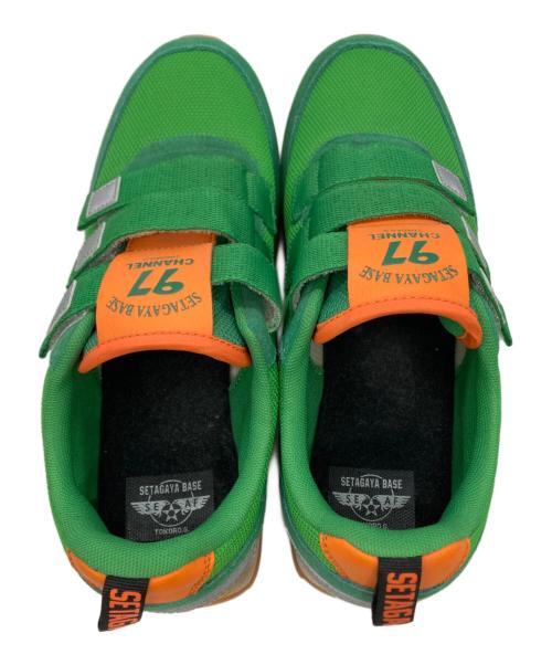 世田谷ベース（セタガヤベース）世田谷ベース (セタガヤベース) 97CHANNEL ベルクロスニーカー グリーン サイズ:26.0cmの古着・服飾アイテム