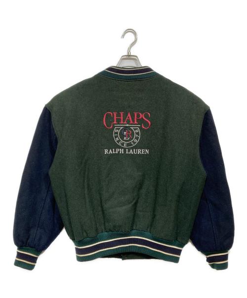 CHAPS RALPH LAUREN（チャップス ラルフローレン）CHAPS RALPH LAUREN (チャップス ラルフローレン) スタジャン グリーン×ネイビー サイズ:Lの古着・服飾アイテム