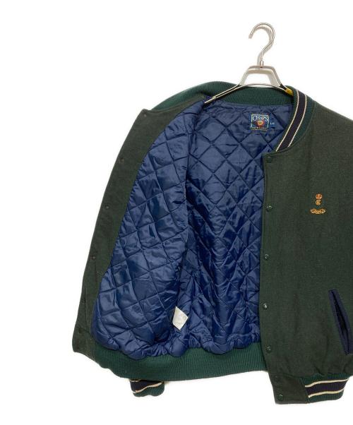 CHAPS RALPH LAUREN（チャップス ラルフローレン）CHAPS RALPH LAUREN (チャップス ラルフローレン) スタジャン グリーン×ネイビー サイズ:Lの古着・服飾アイテム