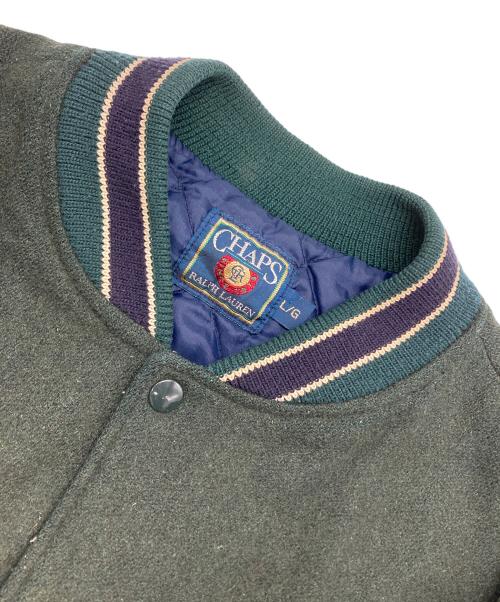 CHAPS RALPH LAUREN（チャップス ラルフローレン）CHAPS RALPH LAUREN (チャップス ラルフローレン) スタジャン グリーン×ネイビー サイズ:Lの古着・服飾アイテム