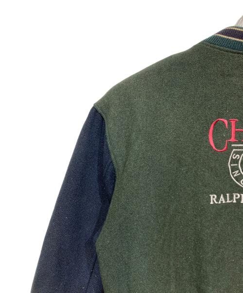 CHAPS RALPH LAUREN（チャップス ラルフローレン）CHAPS RALPH LAUREN (チャップス ラルフローレン) スタジャン グリーン×ネイビー サイズ:Lの古着・服飾アイテム