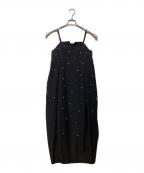 ANDRESDアンドレスド）の古着「oval form pearl dress 2383-50300」｜ブラック