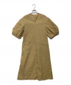 INEDイネド）の古着「三尋木奈保コラボ　ランタンスリーブワンピース　7152121013」｜ベージュ