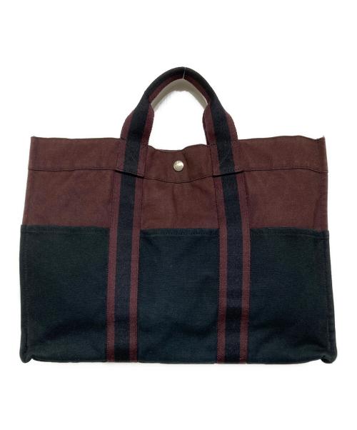 HERMES（エルメス）HERMES (エルメス) フールトゥ MM ボルドー×ブラックの古着・服飾アイテム