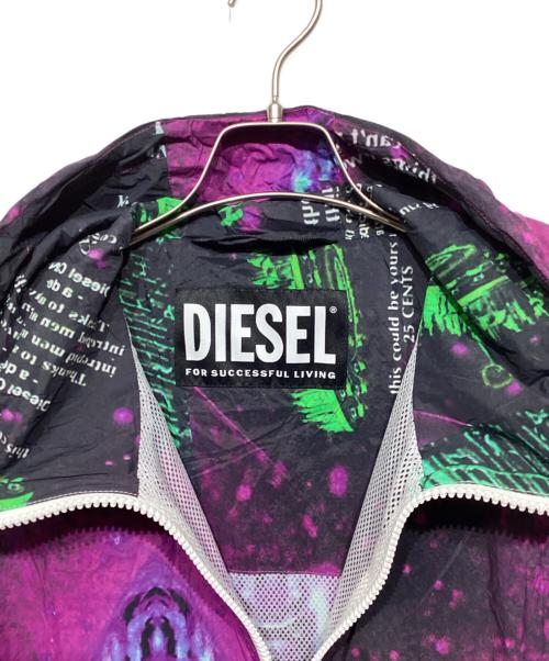 DIESEL（ディーゼル）DIESEL (ディーゼル) ナイロンジャケット パープル×グリーン サイズ:Sの古着・服飾アイテム