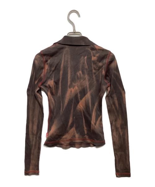 DIESEL（ディーゼル）DIESEL (ディーゼル) T-RIBS 襟付カットソー ブラウン サイズ:Sの古着・服飾アイテム