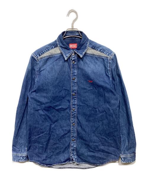 DIESEL（ディーゼル）DIESEL (ディーゼル) デニムシャツ インディゴ サイズ:Mの古着・服飾アイテム