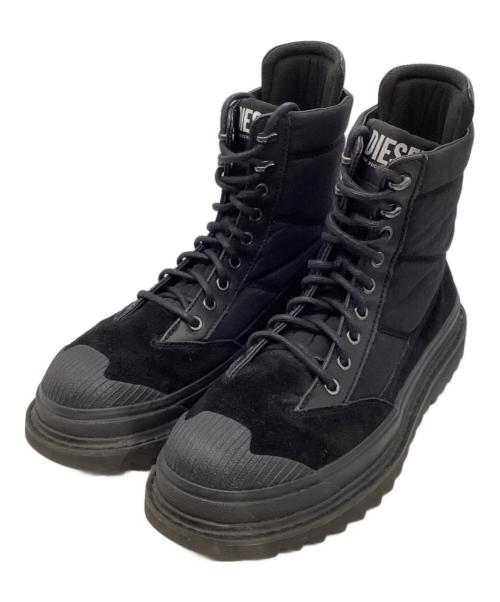 DIESEL（ディーゼル）DIESEL (ディーゼル) H-SHIROKI HB レースアップブーツ ブラック サイズ:25.5㎝の古着・服飾アイテム