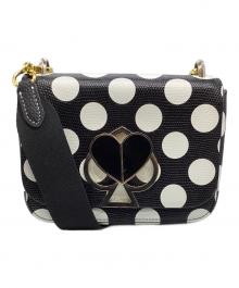 Kate Spade（ケイトスペード）の古着「ツイストロック ドットショルダーバッグ」｜ブラック