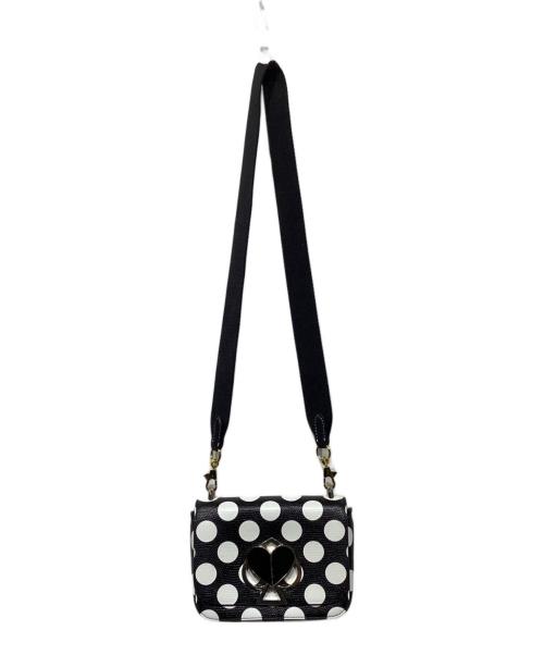 Kate Spade（ケイトスペード）Kate Spade (ケイトスペード) ツイストロック ドットショルダーバッグ ブラックの古着・服飾アイテム