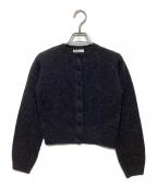Eaphiエフィ）の古着「WOOL KNIT LOGO CARDIGAN」｜ブラック