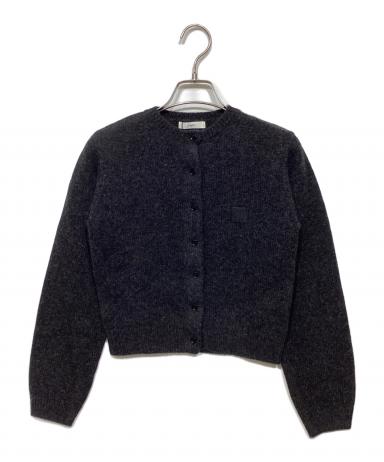 中古・古着通販】Eaphi (エフィ) WOOL KNIT LOGO CARDIGAN ブラック